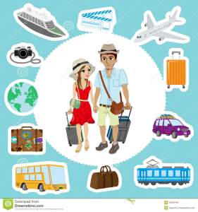 traveling-couple-transportation-sets-vector-illustration-40287487